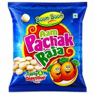 Boom Boom Aam Pachak Raja | Tasty & Digestive Tablets | Mango Pachak Candy | Pack of 60 Pouches